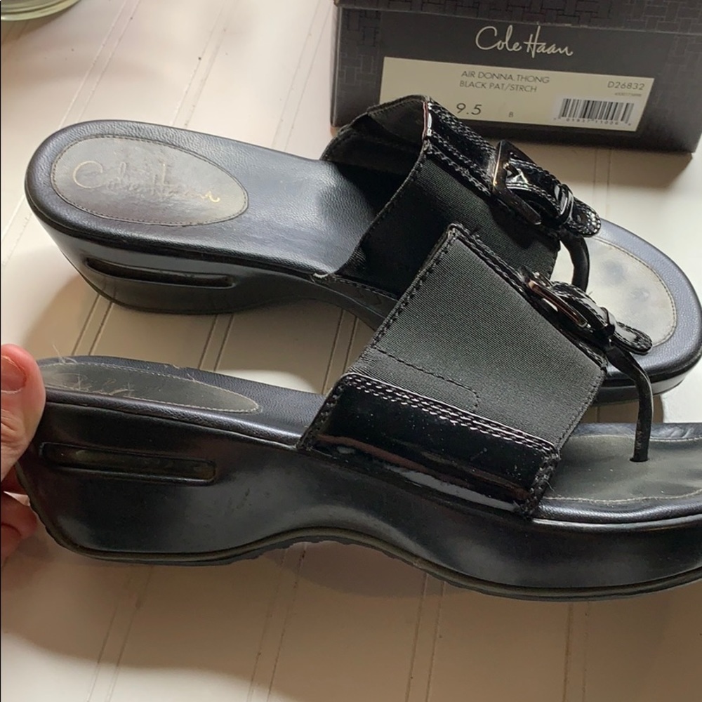 Cole Haan Air Donna Black Patent/Stretch 9.5 - Picture 4 of 10